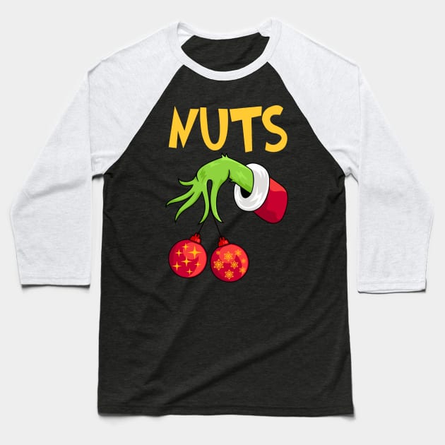 Chest Nuts Matching Chestnuts Funny Christmas Couples Nuts Baseball T-Shirt by Chea Shepherd